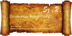 Szobonya Renátó névjegykártya
