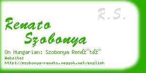 renato szobonya business card